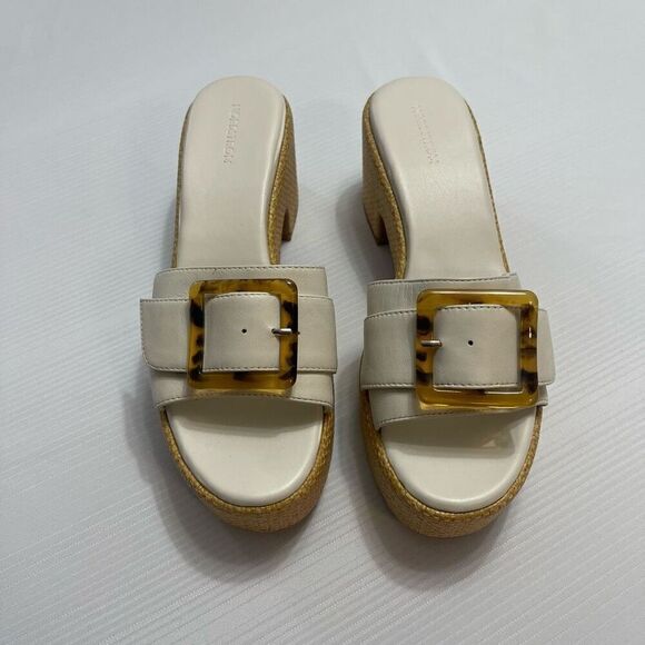 Nordstrom Courtney White Platform Heels Size 7M New - Picture 1 of 10